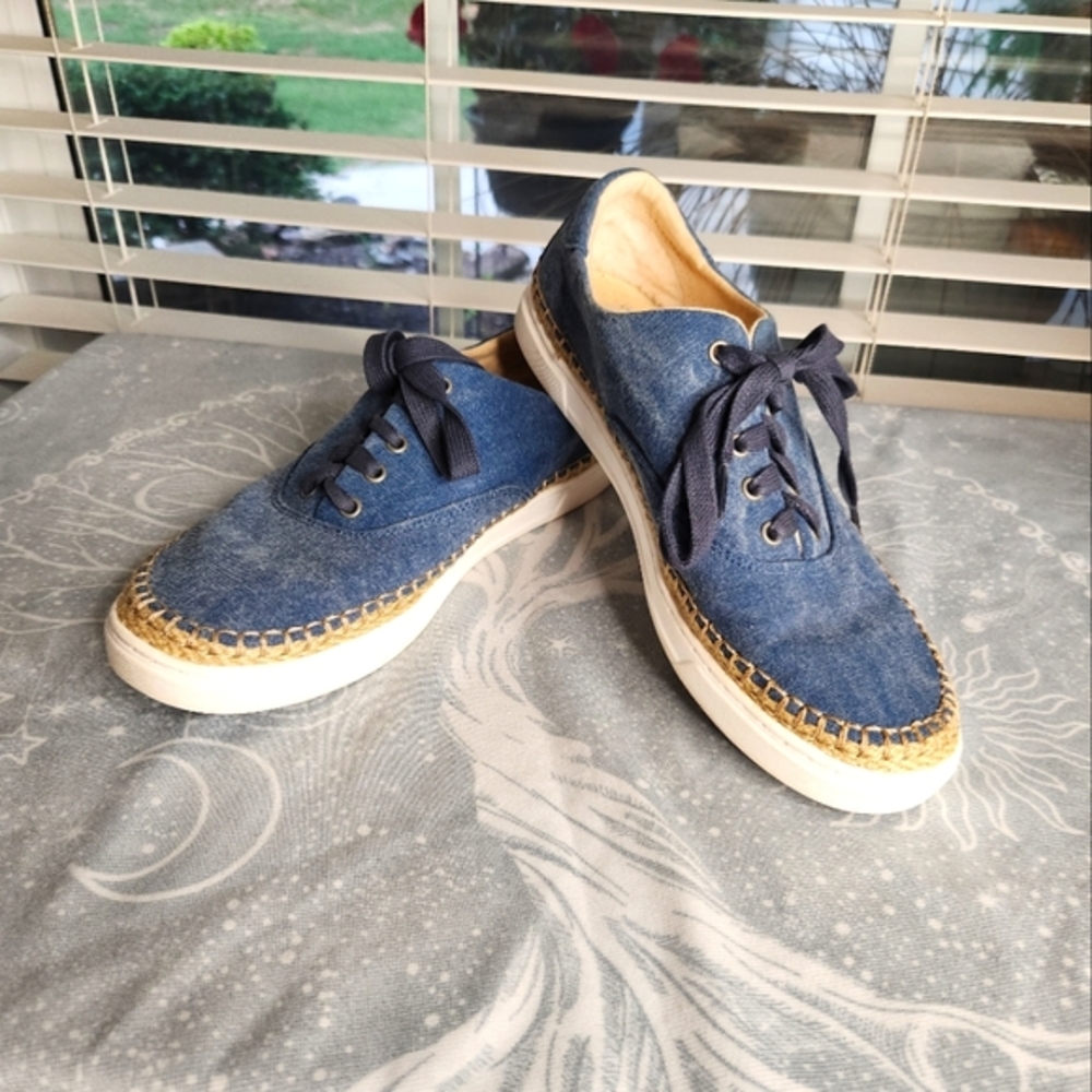 Women's UGG Denim Blue Lace Up Sneakers Size 10